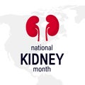 National kidney month concept in flat style Royalty Free Stock Photo