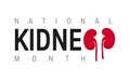 National kidney month concept in flat style