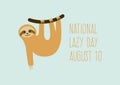 National Lazy Day vector Royalty Free Stock Photo