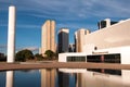 National Library of Brasilia and Business Buildings Royalty Free Stock Photo