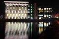 National library of Bucharest over Dambovita river Royalty Free Stock Photo