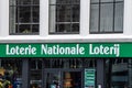 National lottery logo on a shop in Brussels
