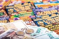 National lottery tickets and Bulgarian money