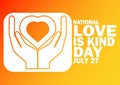 National Love Is Kind Day Vector Illustration