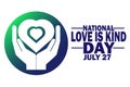 National Love Is Kind Day Vector Template Design Illustration