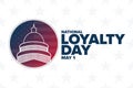 National Loyalty Day. May 1. Holiday concept. Template for background, banner, card, poster with text inscription Royalty Free Stock Photo