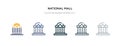 National mall icon in different style vector illustration. two colored and black national mall vector icons designed in filled, Royalty Free Stock Photo