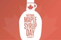 National Maple Syrup Day. December 17. Holiday concept. Template for background, banner, card, poster with text Royalty Free Stock Photo