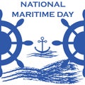 National Maritime Day with rudder and anchor.