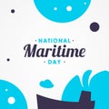 National Maritime Day Vector Design Illustration