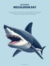 National Megalodon Day background Royalty Free Stock Photo
