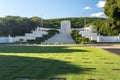 National Memorial Cemetery of the Pacific in the punchbowl crater on Oahu Royalty Free Stock Photo