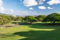 National Memorial Cemetery of the Pacific in the punchbowl crater on Oahu Royalty Free Stock Photo