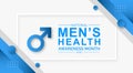 National Menâs Health Awareness Month background or banner design template