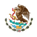 National Mexico coat of arms. Vector illustration Mexico coat of