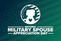 National Military Spouse Appreciation Day. Holiday concept. Template for background, banner, card, poster with text