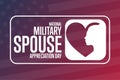 National Military Spouse Appreciation Day. Holiday concept. Template for background, banner, card, poster with text