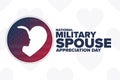 National Military Spouse Appreciation Day. Holiday concept. Template for background, banner, card, poster with text