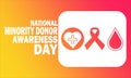 National Minority Donor Awareness Day Vector Illustration