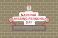 National Missing Persons Day background
