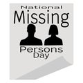 National Missing Persons Day people silhouettes and text