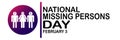 National Missing Persons Day Vector illustration