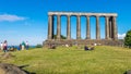 National Monument at the Calton Hill on the sunny day, at Edinbu Royalty Free Stock Photo