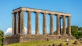 National Monument at the Calton Hill on the sunny day, at Edinbu Royalty Free Stock Photo