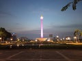 National monument, Jakarta Icon called Monas, beautiful in the night Royalty Free Stock Photo
