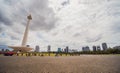 Jakarta, Indonesia - January 15, 2019: National Monument Monas. Merdeka Square, Central Jakarta, Indonesia. Royalty Free Stock Photo