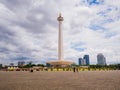 Jakarta, Indonesia - January 15, 2019: National Monument Monas. Merdeka Square, Central Jakarta, Indonesia. Royalty Free Stock Photo