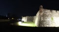 Saint Augustine Fort at Night Royalty Free Stock Photo