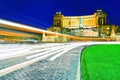 National Monument to Victor Emmanuel II at night Royalty Free Stock Photo