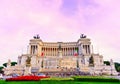 National Monument to Victor Emmanuel II in Rome. Royalty Free Stock Photo