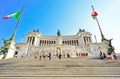 National Monument to Victor Emmanuel II in Rome. Royalty Free Stock Photo