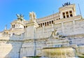 National Monument to Victor Emmanuel II in Rome. Royalty Free Stock Photo