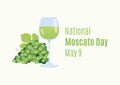 National Moscato Day vector Royalty Free Stock Photo