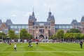 National Museum Amsterdam - view from Museum Square - AMSTERDAM - THE NETHERLANDS - JULY 20, 2017