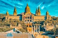 National Museum in Barcelona Museu Nacional d Art de Catalunya Royalty Free Stock Photo