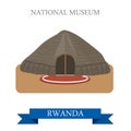 National Museum in Butare in Rwanda. Flat vector i