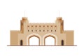The National Museum, Muscat City Architecture, Travel to Oman Famous Landmark, Historical Building Flat Vector