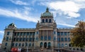 National Museum of Prague with construction workers at the front