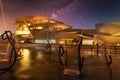 National Museum of Qatar Desert rose exterior night view