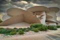 National Museum of Qatar Desert rose panoramic external view at sunset