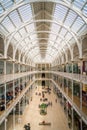 Indoor sight in The National Museum of Scotland in Edinburgh on a sunny summer day.