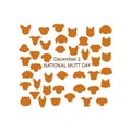 national mutt day vector illustration