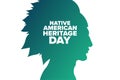 National Native American Heritage Day. Holiday concept. Template for background, banner, card, poster with text Royalty Free Stock Photo