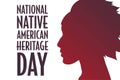 National Native American Heritage Day. Holiday concept. Template for background, banner, card, poster with text Royalty Free Stock Photo