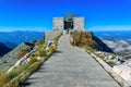 National natural park reserve Lovcen. View from above. Montenegro, Balkans. Mountains, historical monument Royalty Free Stock Photo