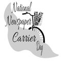 National Newspaper Carrier Day, newspaper delivery bike silhouette